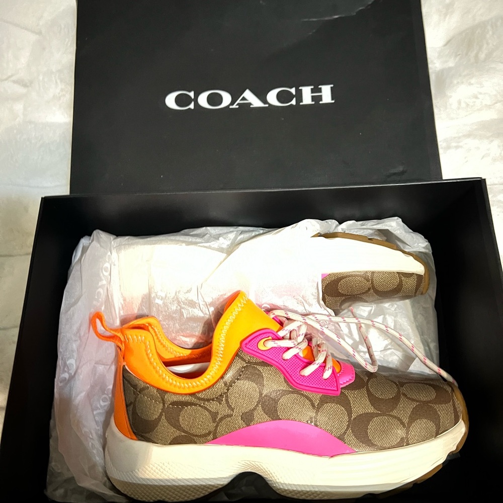 Coach Brown and Pink Athletic Shoes